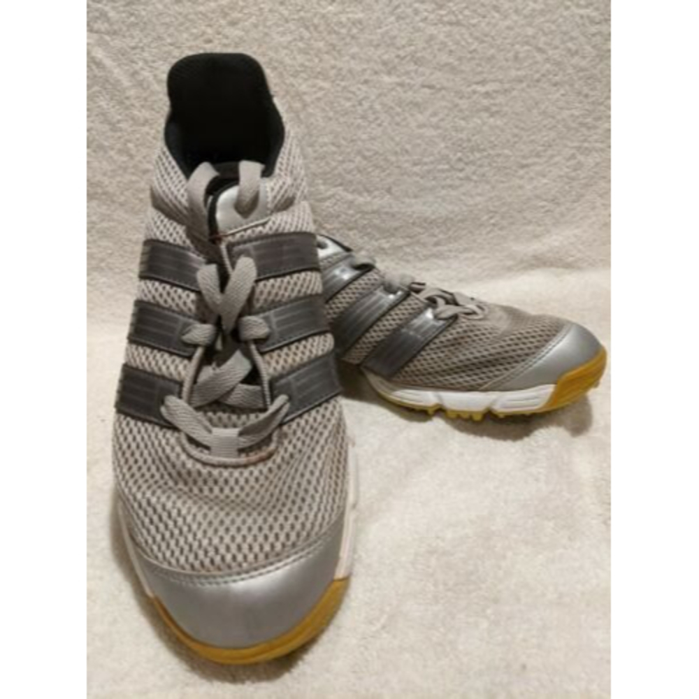 Adidas Traxion Golf Shoes Plastic Cleat Sports Grey Neon Mesh Mens 9. 5